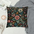 thumbnail image 2 of Creowell Floral Pillow Covers,Spring Summer Throw Pillows Covers ,Outdoor Pillowcase,Mystical Black Floral Pillow Covers,Gift for Plants Lovers,Flower Decor for Bed Couch Sofa Living Room，Multi-Size, 2 of 5