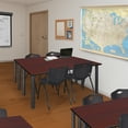 thumbnail image 2 of 66" x 24" Kee Training Table- Mahogany/ Black & 2 'M' Stack Chairs- Black, 2 of 7