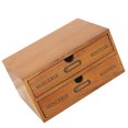 thumbnail image 1 of Minkissy Bathroom Drawer Organizer Storage Box Light Brown Wood 1Pcs for Women, 1 of 8
