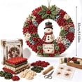 thumbnail image 3 of BUTASY Christmas Wreath DIY Kit for Adults, 3D 3D Fabric Poke Art Christmas Wreath for Indoor Outdoor Deocr Christmas Gifts for Her, 3 of 6