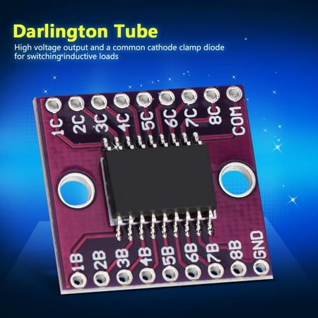 

ANGGREK 2Pcs ULN2803A Module Darlington Tube High Current Voltage Driver Electric Component High Current Voltage Driver ULN2803A Driver