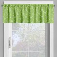 thumbnail image 4 of Ambesonne Irish Valance & Curtain, Trifolium Wavy Lines, 55"x24", Lime Green White, 4 of 6
