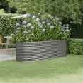 thumbnail image 1 of vidaXL Garden Raised Bed Powder-coated Steel 224x80x68 cm Grey, 1 of 4