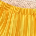 thumbnail image 5 of vigerkar Little Girls 2 Piece Outfits Cute Floral Embroidered Sets Ruffle Solid Color Tank Top and Shorts Summer Set (Yellow, 4-5 Years), 5 of 7