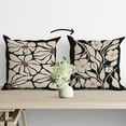 thumbnail image 2 of Floral Pillow Covers,Abstract Boho Black Floral Reversible Pillow Covers 18x18,Neutral Botanical Flowers Throw Pillow Covers for Home Living Room Bedroom,Floral Pillow Covers Gifts for Women Girls, 2 of 5