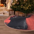 thumbnail image 5 of Daiia Cute Black Kitten Cartoon Drawing Merry Christmas Tree Skirt , Xmas Large Lace-up Tree Skirt, Santa Snowflakes Rustic Home Decorations New Year Party Farmhouse Decor-36", 5 of 6