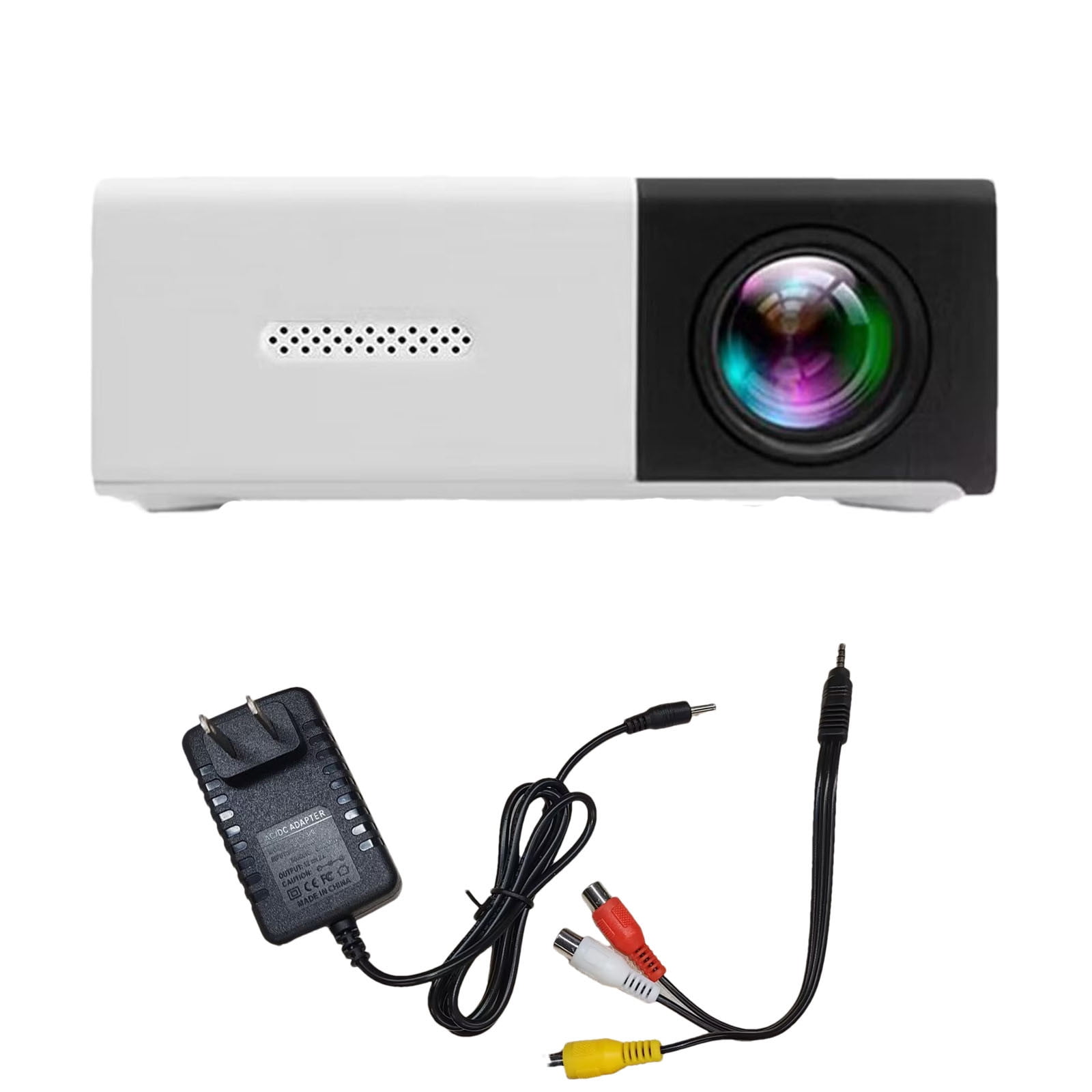 CVLNCYCLING Mini HD Wireless Streaming Portable Outdoor Movie Projector, 1080P, White