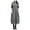 Gray, variant on Women's Autumn Winter Loose Long Sleeve Plus Size Fleece Solid Color Casual Dress, Gray, Size L