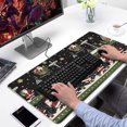thumbnail image 2 of Long Mouse Pads for Desk,Black Christmas Santa Pattern Desk Mats on Top Of Desks, Desk Mouse Pad Extra Large with 3mm Non-Slip Base and Stitched Edge for Gaming,Office,Work,Home 31.5x15.7in, 2 of 5