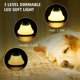 thumbnail image 4 of Foldable LED Lantern Camping Light Warm White Waterproof Solar USB Rechargeable 3 Dimming Modes Flashlight for Home Camping Hiking Fishing Emergency, 4 of 5