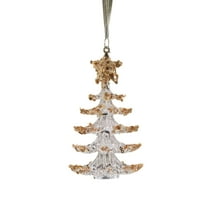 Christmas Bow Ornament, Sequin Hanging Pendant with Alligator Clip for Xmas Tree Decor, Shatterproof Acrylic Decoration for Home Gift(D)