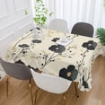 thumbnail image 2 of Yayeee Tablecloths for Rectangular Tables 54 x 72 inch Party Table Cover, Small Black Flowers, 2 of 6