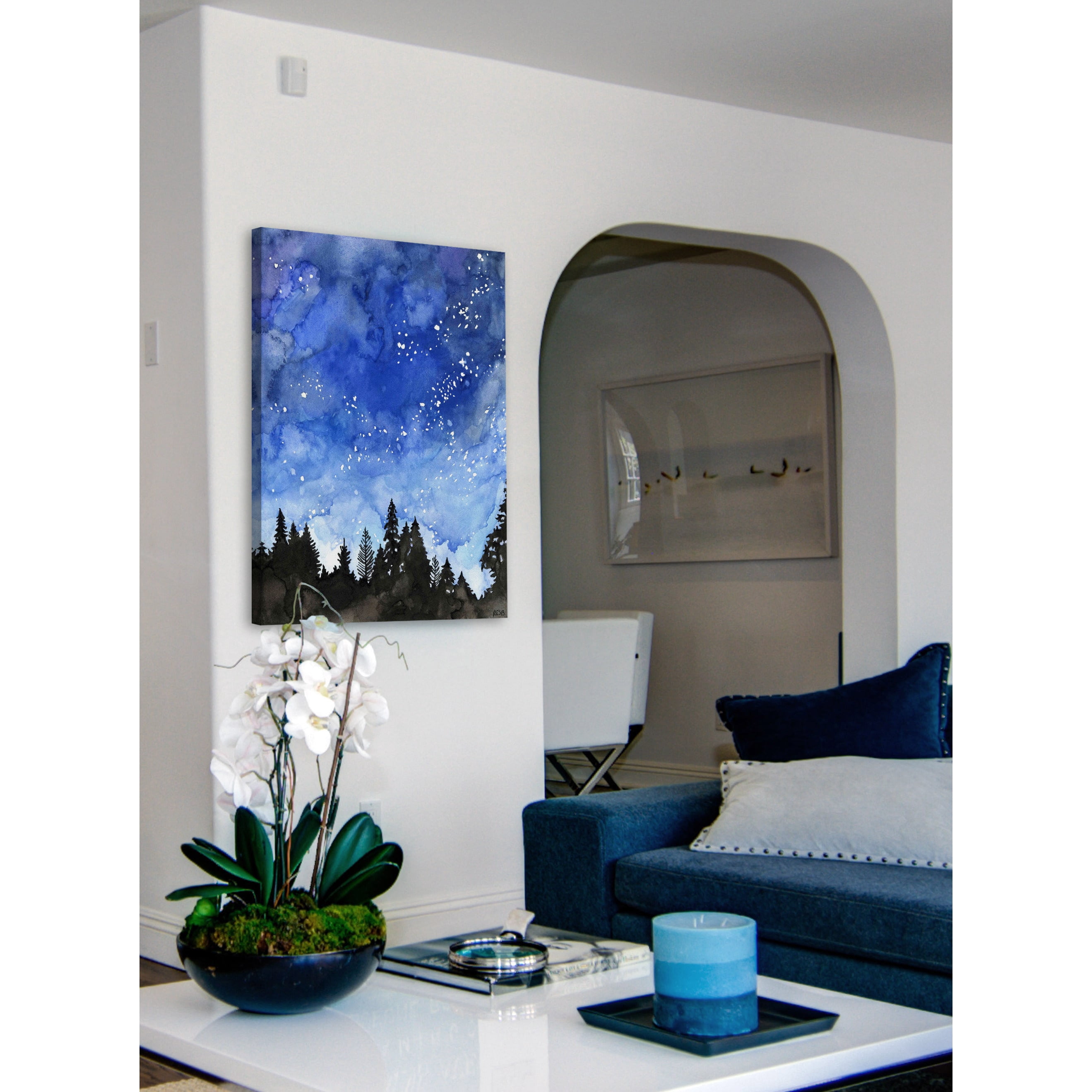 Marmont Hill "Galaxy" by Rachel Byler Painting Print on Wrapped Canvas