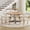 Wood, variant on Modern 5/7-Piece Round Dining Table Set, 47" Walnut/Wood Table with 4/6 Cream Upholstered Chairs for Kitchen, Dining, Apartment