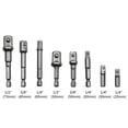 thumbnail image 3 of Drill Socket Adapter, Impact, Impact Adapter Set, Chrome Vanadium Steel, Impact Socket Adapter, Socket Adapter Set, Tool Conversion, Multiple Sizes, 8 Pc, 3 of 5