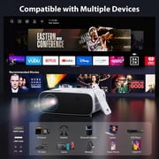 Kanstar Native 1080P Projector with 5G WiFi and Bluetooth, 500 ANSI Outdoor Portable Movie Projector for Home Theater