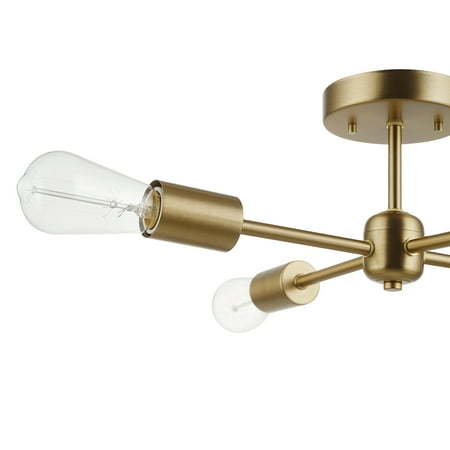 

ENLDJUFK 17 4 Brass Living Room Flush Mount Lights with Globe Glass