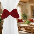 thumbnail image 3 of 2 Pcs Velvet Bow Curtain Tiebacks Drapes Tie Backs Velvet Curtain Tiebacks Drapes Holders for Bedroom Decor, Baby Nursery Decor Farmhouse Decorations, 3 of 9