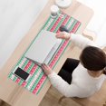 thumbnail image 3 of Long Mouse Pads for Desk,Red and Green Christmas Pattern Desk Mats on Top Of Desks, Desk Mouse Pad Extra Large with 3mm Non-Slip Base and Stitched Edge for Gaming,Office,Work,Home 31.5x11.8in, 3 of 5