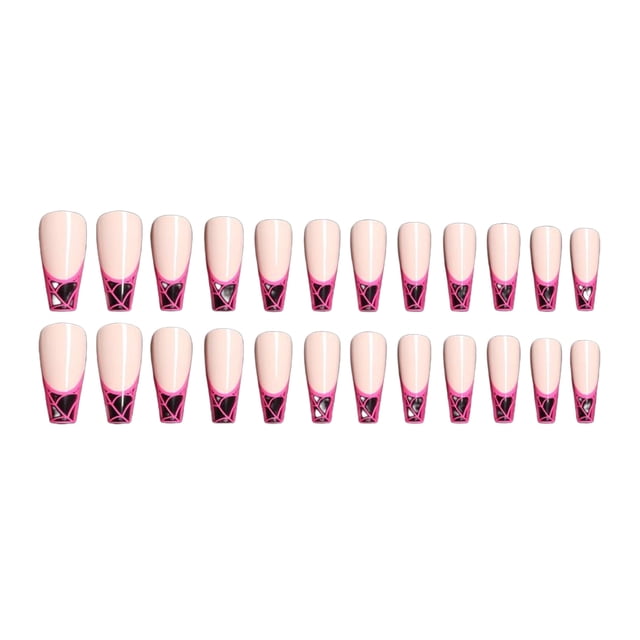 Soidarity Uñas postizas de ataúd de longitud, resistentes a los arañazos, uñas a presión, punta de uñas removible, pegatinas de manicura ajustables Arte de uñas tipo 30 Soidarity CE012296-30B