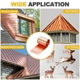 thumbnail image 7 of Copper Flashing, 32 Gauge 0.2mm Thickness 99.95% Pure Copper Sheet Roll, 3" Width x 6.5ft Metal Foil Plate for Roofing Repair, DIY Project, and Electricity, 7 of 7