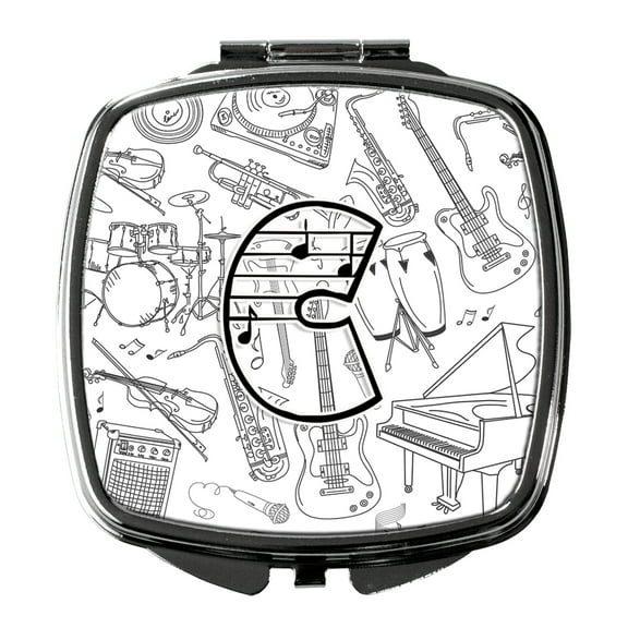 Letter C Musical Note Letters Compact Mirror