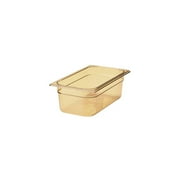 Rubbermaid FG211P00AMBR Amber Fourth Size x 4"D Hot Food Pan