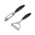 thumbnail image 1 of Set de 2 Peladores de Acero Inoxidable para Verduras y Frutas con Mango Antideslizante Ergonómico (Forma Y e I), 1 of 5