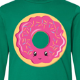 thumbnail image 4 of Inktastic Hot Pink Donut Long Sleeve Youth T-Shirt, 4 of 5