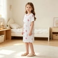 thumbnail image 6 of IFNWSV Girls Short Sleeve Summer Sleepwear Dresses Crew Neck A Line Cotton Nightgown Lightweight Pajama Dress Multicolor 6-7 Years, 6 of 7