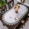 thumbnail image 1 of CNKOO Nappe Brodée Chemin de Table en Dentelle Chemin de Table Ovale Centre de Table Napperon Napperon Table de Nuit Foulard de Commode, 1 of 2