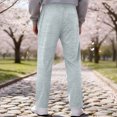 thumbnail image 6 of Men's Baggy Sweatpants Straight Leg Open Bottom Joggers Casual Lightweight Athletic Pants with Pockets, 3XL, 6 of 6