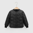 thumbnail image 2 of Toddler Baby Girls Boys Down Jacket Button Down Warm Winter Outerwear Kids Stand Collar Puffer Padded Quilted Snowsuits Coats, 2 of 5