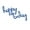 Blue, variant on Air-Filled Lowercase Letter happy bday Backdrop Balloon Banner