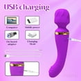 thumbnail image 4 of Powerful Wand Vibrator with 10 Magic Vibration, G Spot Massager Clitoris Stimulator, Big Personal Wand Massager Vibrators and Adult Sex Toys for Woman(Purple), 4 of 8