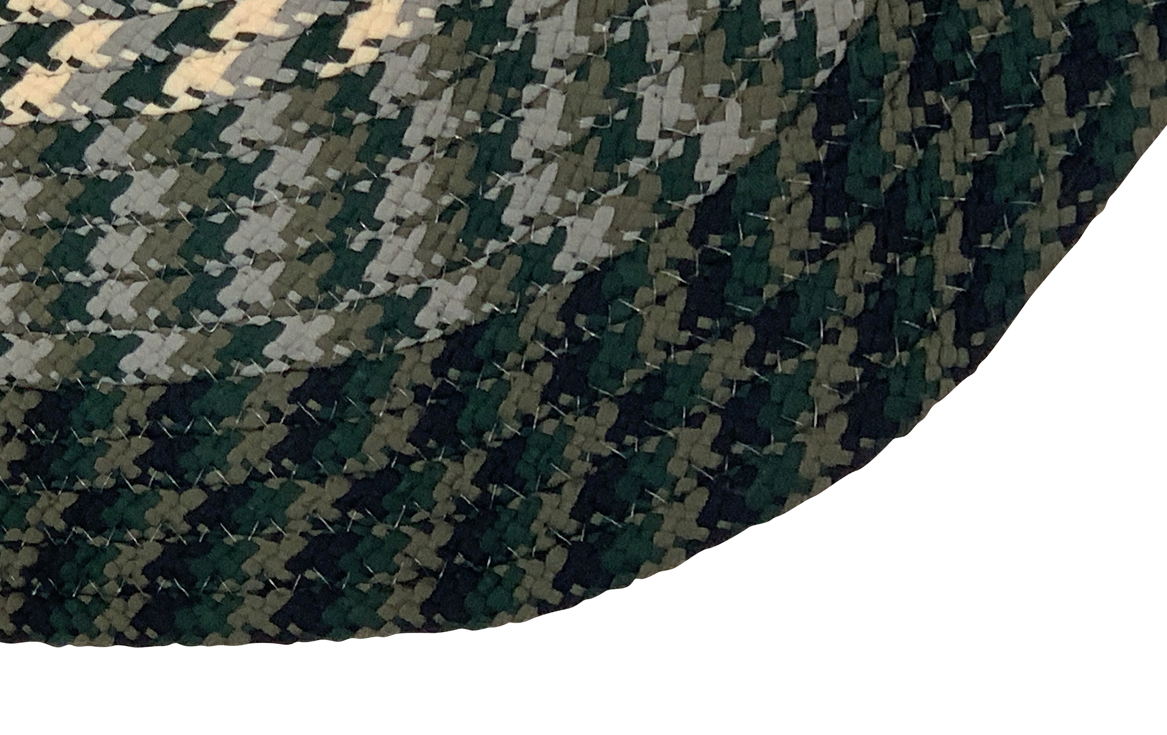Better Trends Alpine Braid Reversible Indoor Area Utility Rug 100% Polypropylene, 96" Octagonal, Hunter Stripe
