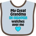 thumbnail image 3 of Inktastic My Great Grandma in Heaven Watches over Me Boys or Girls Baby Bib, 3 of 4