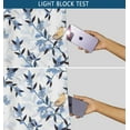 thumbnail image 6 of Vargottam Printed Blackout Curtains - Blue Bird Pattern, Set of 2 Panels, 42 x 72 Inches - Room Darkening, Thermal Insulated Window/Door Drapes with Grommets, 6 of 9