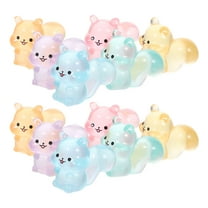 CTIRCHIU Glow in Dark Animals Fairy Garden Decor Resin Squirrel Mini Figurines 12-Pcs