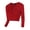 Red, variant on Urban CoCo Women's 3/4 Sleeve V-Neck Cropped Cardigan (Red, M)