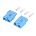 thumbnail image 2 of 2Pcs Battery Connector 50A Lightweight Quick Disconnection Wire Harness Plug Kit 6AWG 600VBlue, 2 of 5