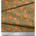 thumbnail image 3 of Soimoi Silk Fabric Leaves & Wild Flower Floral Print Fabric by The Yard 42 Inch Wide, 3 of 3