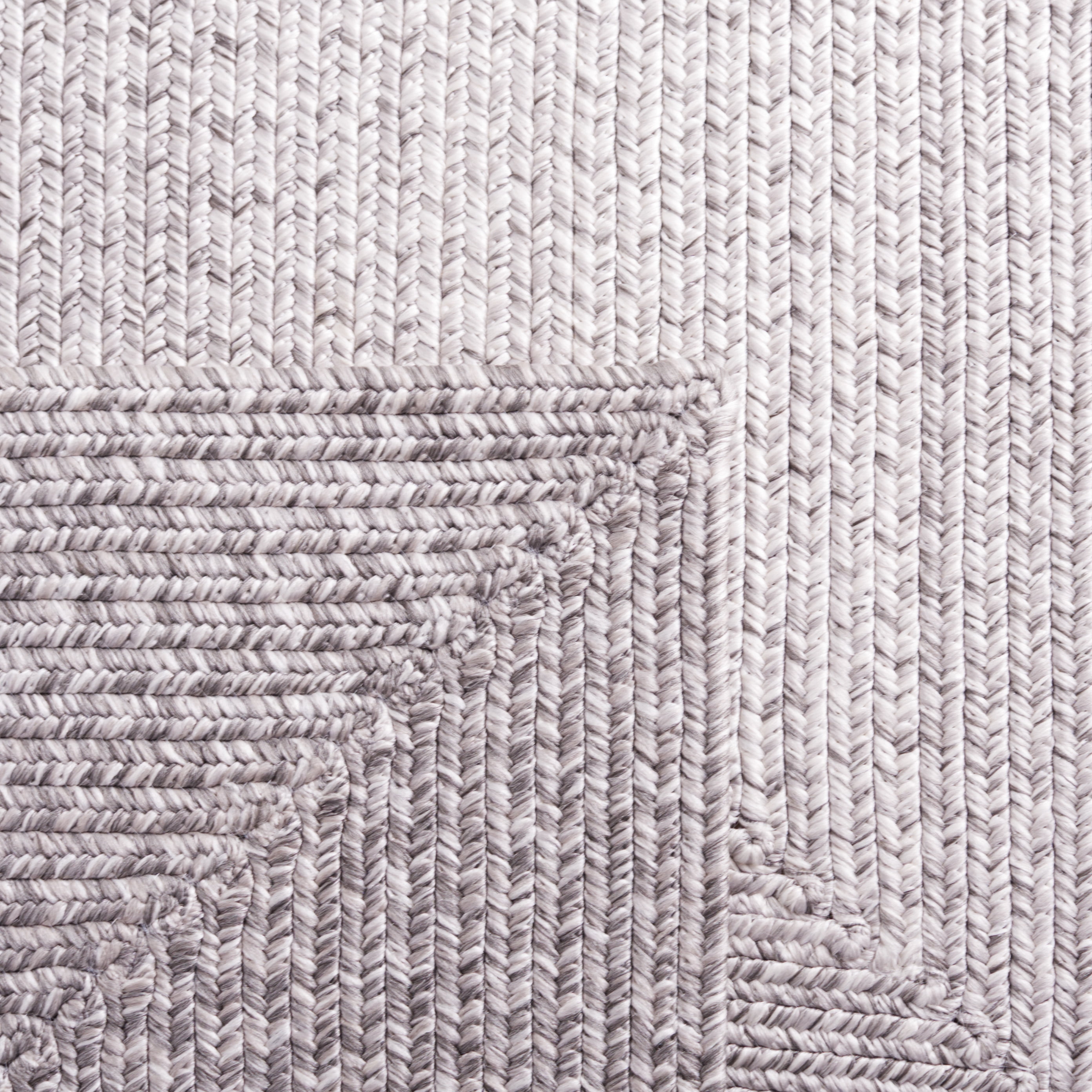 SAFAVIEH Braided Evangeline Bordered Machine Washable Reversible Runner Rug, Grey, 2'3" x 16'