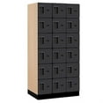 thumbnail image 2 of 12" Wide Six Tier Box Style Designer Wood Locker - 3 Wide - 6 Feet High - 21 Inches Deep - Black, 2 of 4