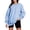 Blue, variant on Long Sleeve Sweatshirt for Women Graphic Print Casual Sports 3D Print Active Streetwear Hoodie Tops Clothes With Pocket