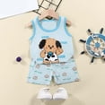 thumbnail image 2 of Toddler Boy Summer 2-Piece Clothes Sets Casual Short Sleeve Tshirt & Jogger Shorts Outside Athletic Outfits 6-12 Months 12-24 Months 2t 3t 4t 5t 6t 7t 8t 9t Children 2-3 Years, 2 of 7
