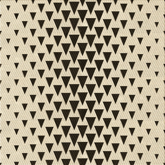 Ahgly Company Indoor Square Patterned Vanilla Gold Area Rugs, 7' Square