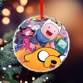 thumbnail image 5 of Adventure Time Christmas Round Ornament Glass Circular Pendant Smooth Hanging Decoration for Home, Office & Christmas Tree, 5 of 8