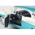thumbnail image 5 of 1957 Chevy Bel Air Lowrider, White/Turquoise - Motor Max 79029WLTQ - 1/24 Scale Diecast Car, 5 of 6
