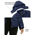 thumbnail image 5 of Wantdo Women's Winter Coat Quilted Winter Jacket Warm Snow Jacket with Removable Hood Navy S, 5 of 9